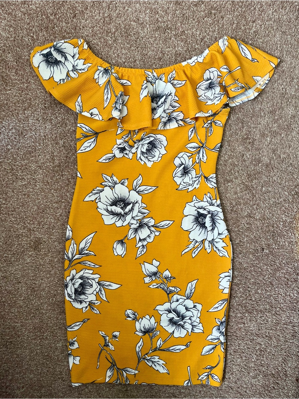 Women’s Off-Shoulder Floral Bodycon Dress